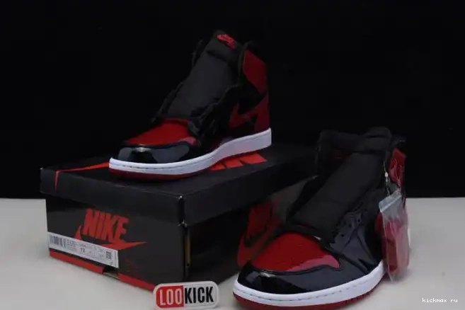 Rep MAX High 1 Air Jordan Patent OG 555088-063 Bred 0531
